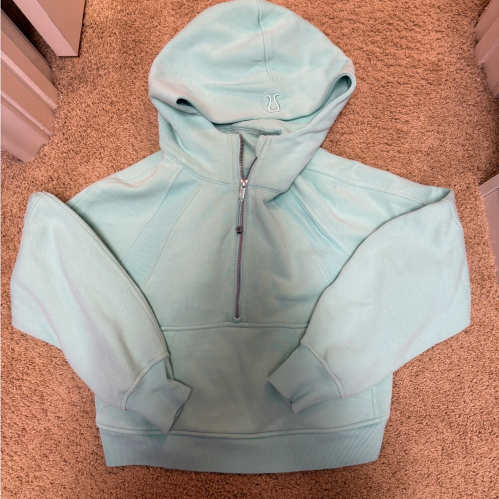 Teal Women’s Lulu Quarter Zip Scuba Hoodie